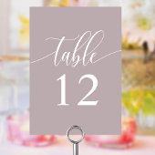 Dusty Lavendel minimalistische kalligrafie bruilof Kaart