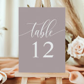 Dusty Lavendel minimalistische kalligrafie bruilof Kaart