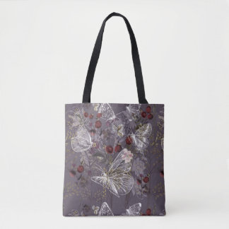 Dusty Lavender Butterfly Canvas tas