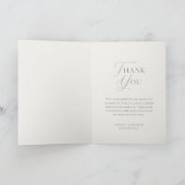 Dusty Lavender Floral Wedding Photo Thank You Card (Binnen)