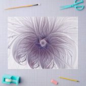 Dusty Lavender Fractal Flower Tissue Paper Tissuepapier (Craft)