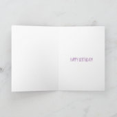 Dusty Lavender & Gold Birthday-kaart Kaart (Binnen)