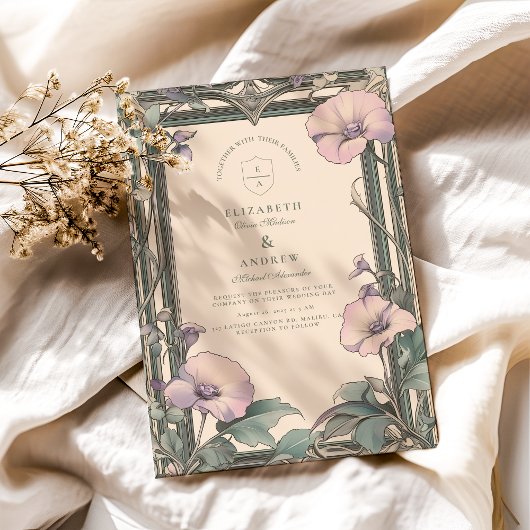 Dusty Lavender Lijst bruiloft Kaart