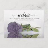 Dusty Lavender Paars Roos Elegant Wedding Website Informatiekaartje (Voorkant)