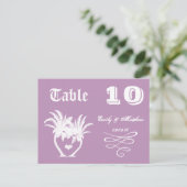 Dusty Lavender Paarse Beach Destination Wedding Briefkaart (Staand voorkant)
