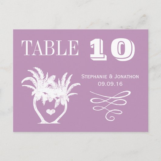 Dusty Lavender Paarse Beach Destination Wedding Briefkaart (Voorkant)