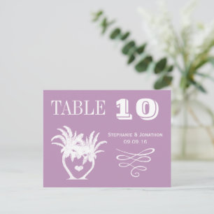 Dusty Lavender Paarse Beach Destination Wedding Briefkaart