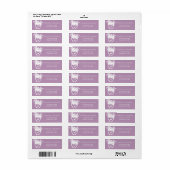 Dusty Lavender Paarse Beach Destination Wedding Etiket (Full Sheet)