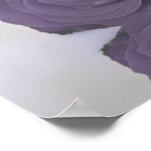 Dusty Lavender Roos 20 Tafel Berichten Poster (Hoek)