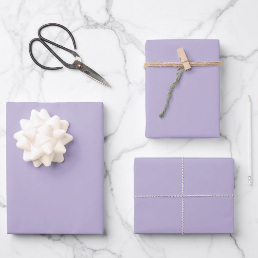 Dusty Lavender Solid Color Inpakpapier Vel (Voorkant)