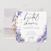 Dusty Lavender Waterverf Foto Vrijgezellenfeest Kaart (Voorkant / Achterkant)