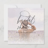 Dusty Lavender Waterverf Foto Vrijgezellenfeest Kaart (Achterkant)