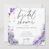 Dusty Lavender Waterverf Foto Vrijgezellenfeest Kaart (Voorkant)