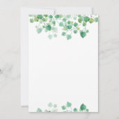 Dusty Leaf Greenery Modern Wedding Kaart (Achterkant)