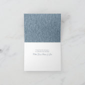 Dusty Light Blue Wedding  Botanical Bedankkaart (Binnen)