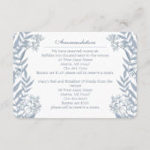 Dusty Light Blue Wedding  Botanical Enclosu Informatiekaartje (Achterkant)