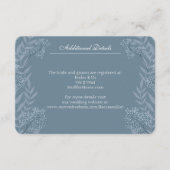 Dusty Light Blue Wedding  Botanical Enclosu Informatiekaartje (Voorkant)
