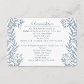 Dusty Light Blue Wedding  Botanical Enclosu Informatiekaartje (Voorkant)