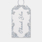 Dusty Light Blue Wedding Botanical Gift Ta Cadeaulabel (Voorkant)