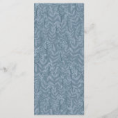 Dusty Light Blue Wedding Botanical Menu (Achterkant)