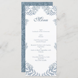 Dusty Light Blue Wedding  Botanical Menu