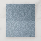 Dusty Light Blue Wedding Botanical Plaatskaartje (Binnenkant ongevouwen)