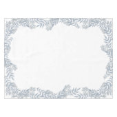 Dusty Light Blue Wedding  Botanical Tafelkleed (Voorkant (Horizontaal))