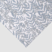 Dusty Light Blue Wedding Botanical Tissuepapier (Detail)