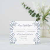 Dusty Light Blue Wedding  Briefkaart RSVP (Staand voorkant)