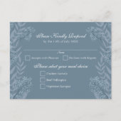 Dusty Light Blue Wedding  Briefkaart RSVP (Voorkant)