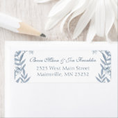 Dusty Light Blue Wedding Return Address Etiket (Insitu)