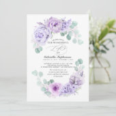 Dusty Light Purple Flowers Dreamweaver Elegant Fun Kaart (Staand voorkant)