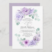 Dusty Light Purple Flowers Dreamweaver Elegant Fun Kaart (Voorkant / Achterkant)