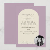 Dusty Lila Bold Shapes Fotogradatie Party Kaart (Voorkant / Achterkant)