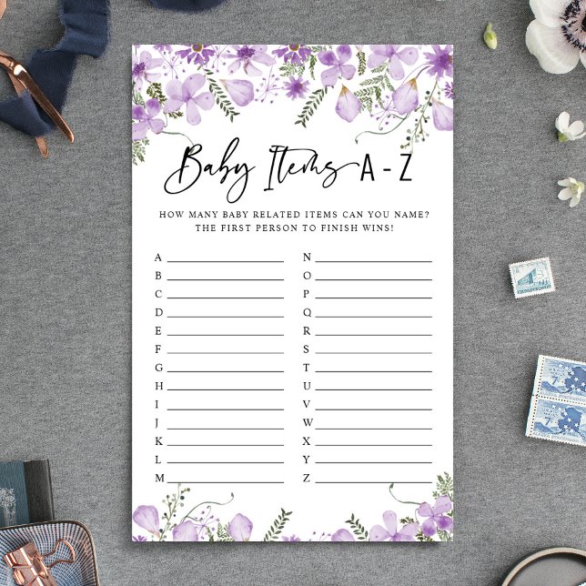 Dusty Lila Florals Baby Baby shower (Creator heeft geüpload)