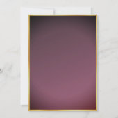 Dusty lila gouden disco bal verjaardagsfeestje kaart (Achterkant)