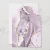 Dusty Lilac Agate First Communion Invitation Kaart (Achterkant)