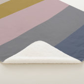 Dusty Mauve and Grey Abstract Color Block Sherpa Deken (3/4)