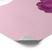 Dusty Mauve  Bloemen Persoonlijk Visitekaartje Poster (Hoek)