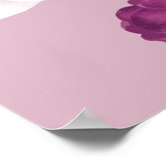 Dusty Mauve  Bloemen Persoonlijk Visitekaartje Poster (Hoek)