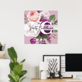 Dusty Mauve  Bloemen Persoonlijk Visitekaartje Poster (Thuiskantoor)
