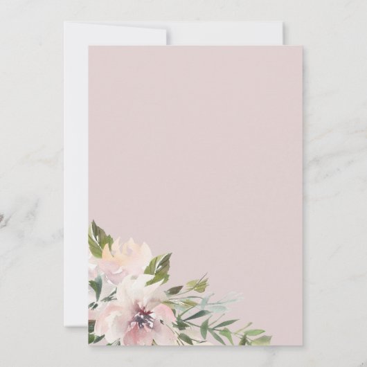 Dusty Mauve Botanical Bridal Shower Invitation Aankondiging (Achterkant)
