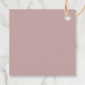 Dusty Mauve Botanical Lijst Bedankjes Labels (Achterkant)