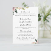 Dusty Mauve Botanical Wedding Details Kaart (Staand voorkant)