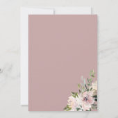 Dusty Mauve Botanical Wedding Invitation Aankondiging (Achterkant)
