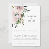 Dusty Mauve Botanical Wedding Invitation Aankondiging (Voorkant)
