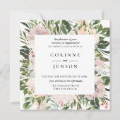 Dusty Mauve Botanical Wedding Invitation Kaart (Voorkant)