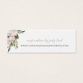 Dusty Mauve Botanische Bruiloft Website RSVP Mini Visitekaartjes (Voorkant)
