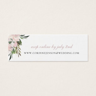 Dusty Mauve Botanische Bruiloft Website RSVP Mini Visitekaartjes