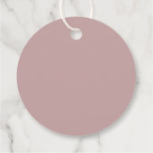 Dusty Mauve Botanische krans Bedankjes Labels (Achterkant)